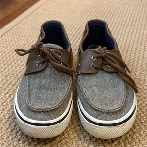 Sperry Brown and Gray Boat Shoes STS21489